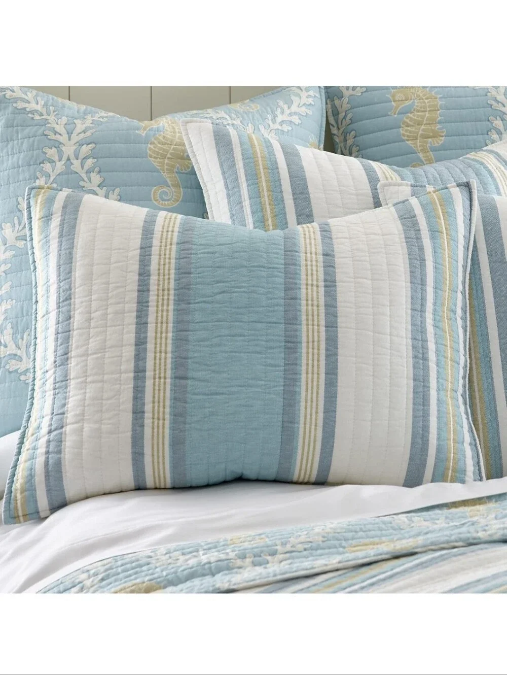 Levtex Home - Kailua Quilt Set - King Quilt + Two King Pillow Shams - Stripe